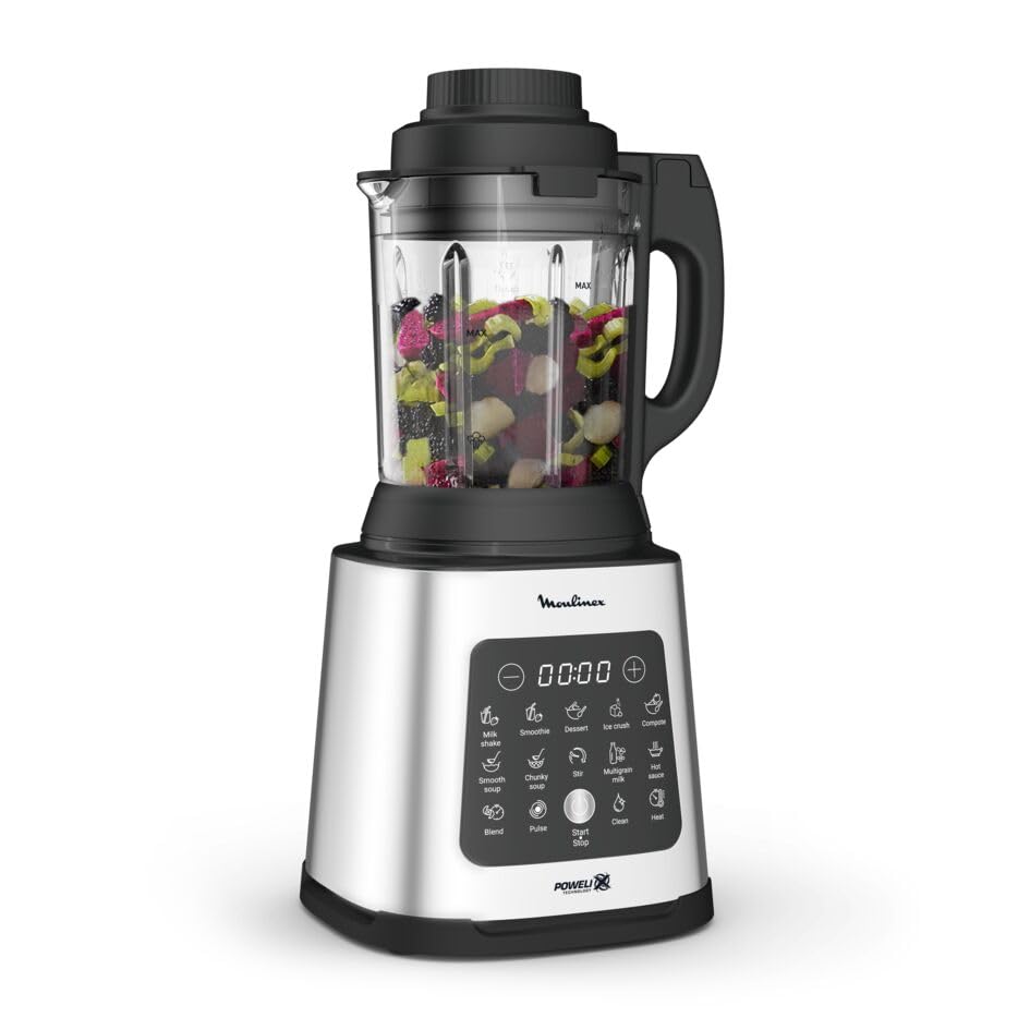 Blender chauffant - MOULINEX LM83SD10 Perfectmix Cook - 1400 W - 10 programmes auto - Lames amovibles - 6