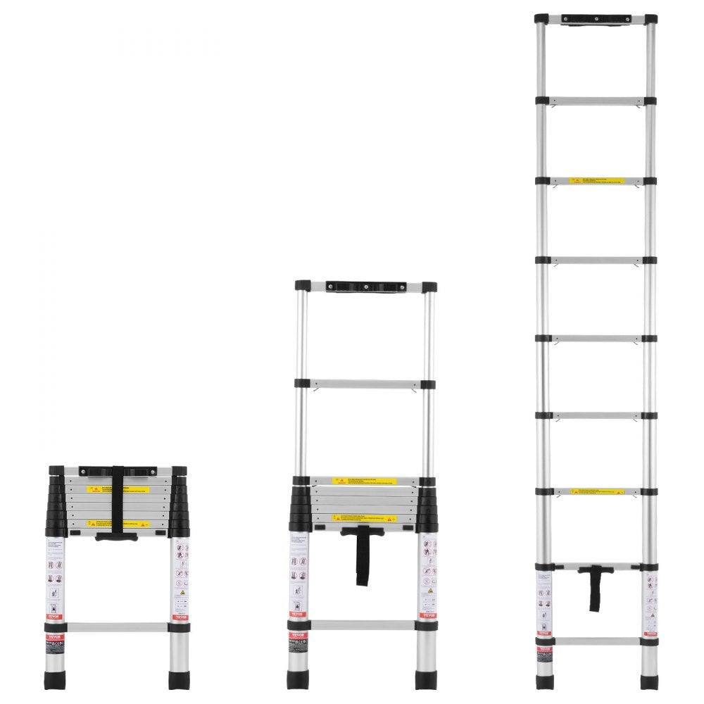 Essenza Escalera Telescópica De Aluminio 2,59 M, 170 Kg Aluminio, Leroy Merlin