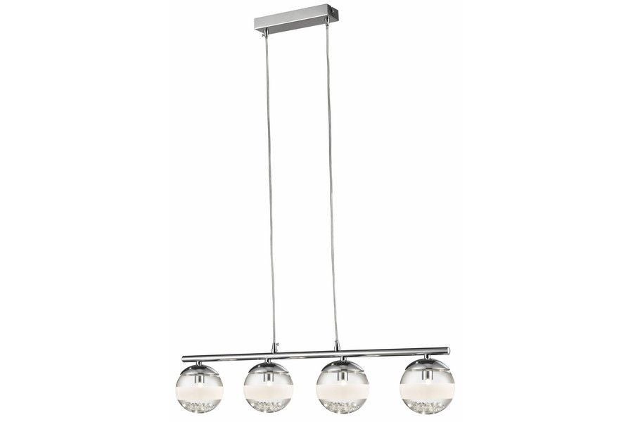 Lampa wisząca Dream chromowana 4xG9x33W kryształowa wym: 100 x 60 x 11 cm szkło Reality