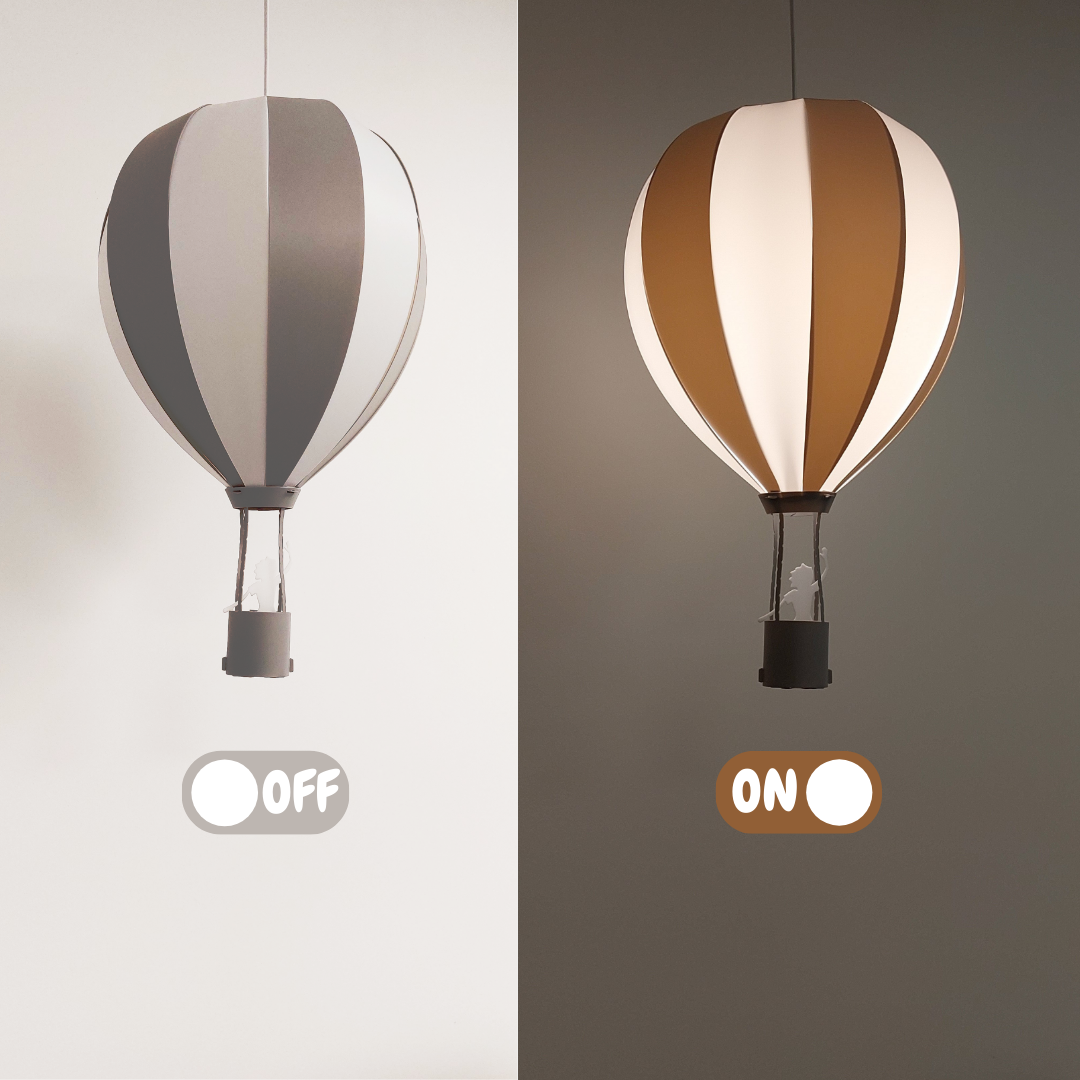 Lampe suspension enfant MONTGOLFIERE - R&M Coudert - grise - 6