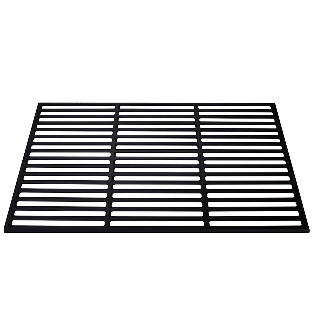 Ruszt grillowy z żeliwa emaliowanego 60 × 40 cm – Grubość 0,9 cm kompatybilny z grillami węglowymi i gazowymi - Czarny