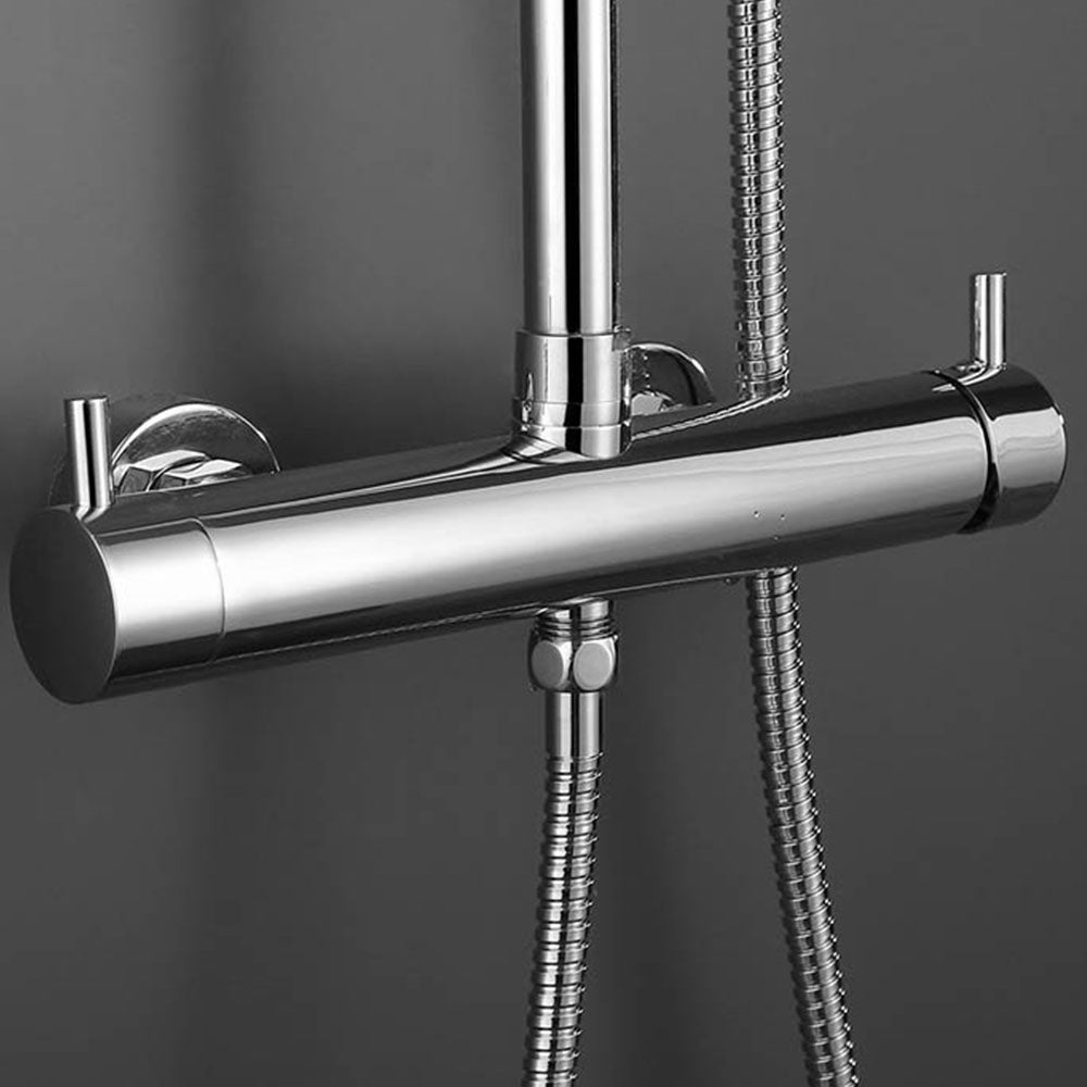 Kibath Columna De Ducha monomando redonda 83-126 cm TOR acabado cromo brillo fabricado en latón - 6