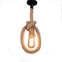 Suspension Luminaire Corde Chanvre 3 Douilles E27 - 6,8 M Avec Interrupteur - Style Vintage Pour Décoration Maison