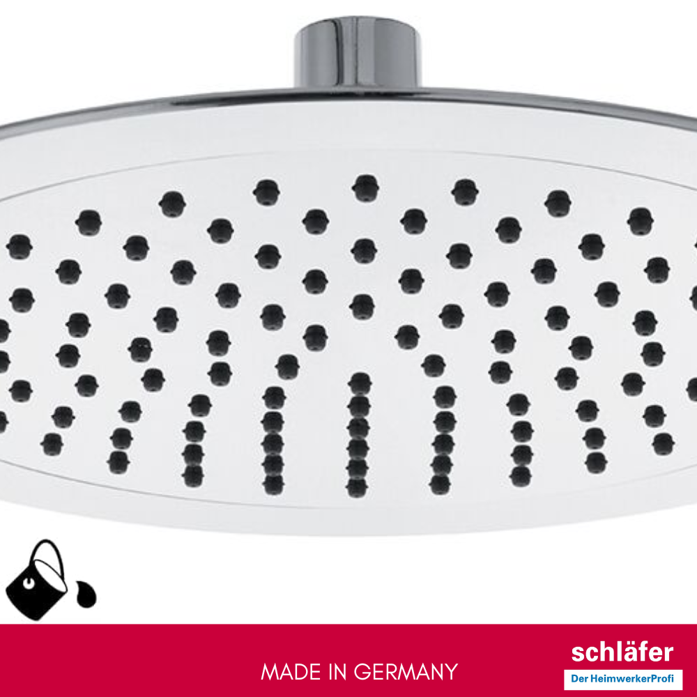 Soffione Doccia A Pioggia Rotondo Cromato 150cm - Alta Pressione, Design Moderno