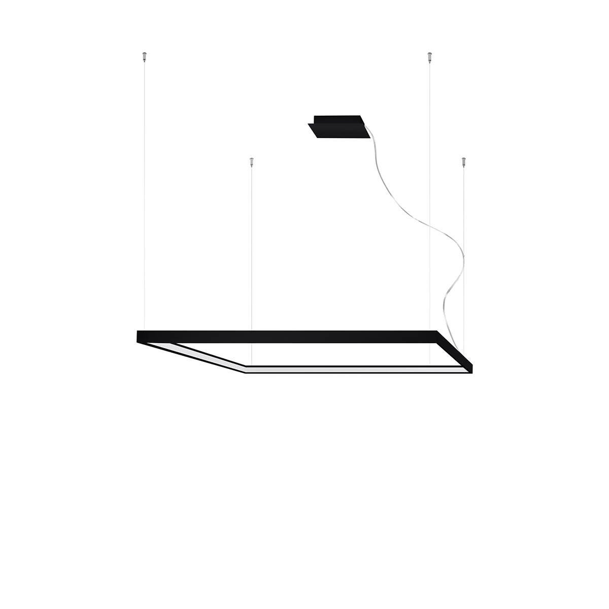 Lampa wisząca Nelya czarna LED 70W 3000K 8096lm wym: 150 x 110 x 110 cm aluminium Thoro Lighting