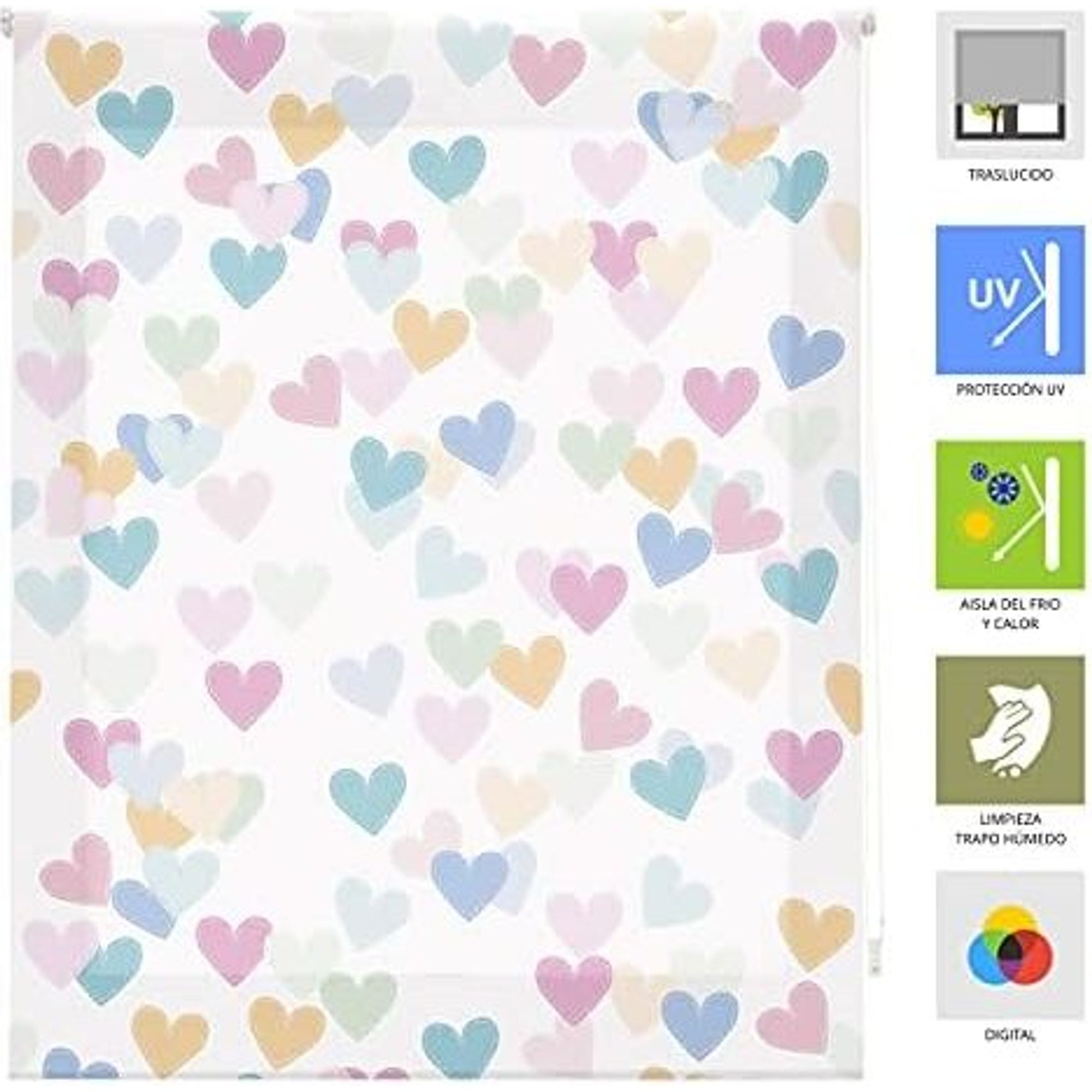 ECOMMERC3 | Tenda a Rullo Traslucida misura 110x180 - Tenda in Tessuto misura 107x175 - Tenda Termoisolante - 3