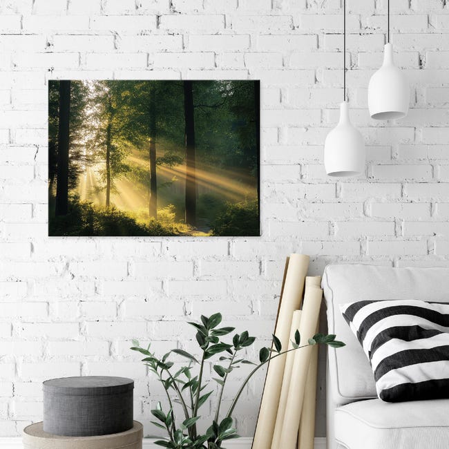 Tableau mural XXL 80 x 55 cm sur toile - Feu et glace - Châssis en bois Tableau mural XXL 80 x 55 cm sur toile - Feu et glace - Châssis en bois