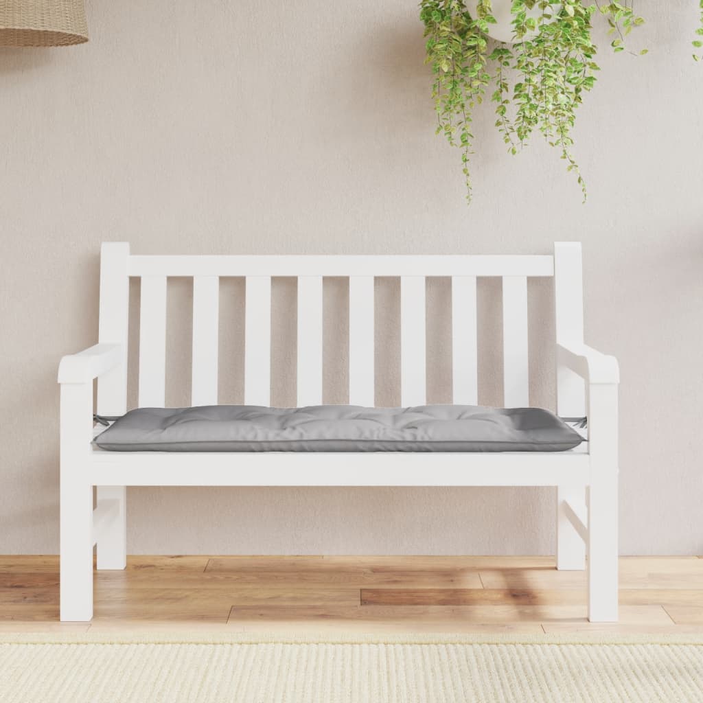 Almofada para banco de jardim em tecido Oxford cinza 120x50x7 cm - COMFORTXL - 3