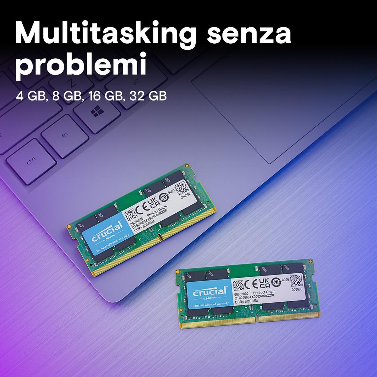 DDR4 x NB SO-DIMM CRUCIAL 32GB 3200MHz - CT32G4SFD832A - 2