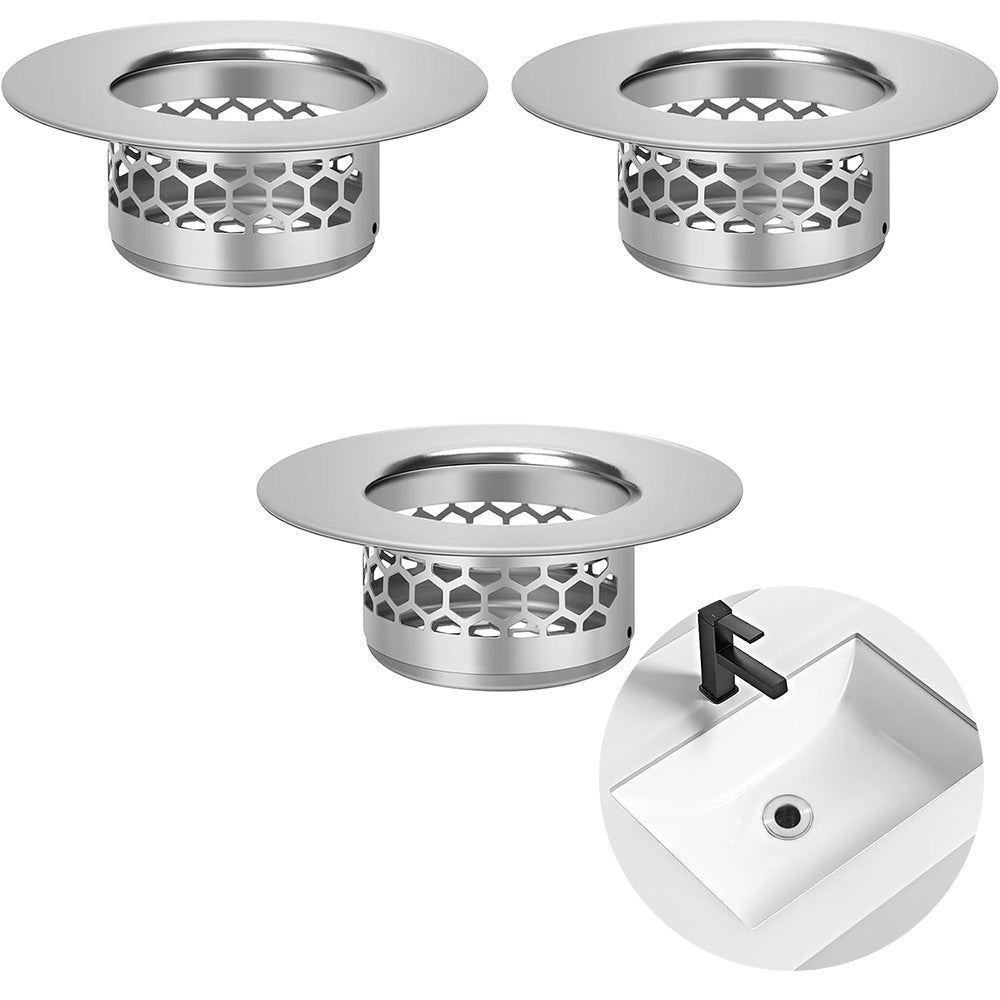 Lot De 3 Crépines D'Évier Acier Inoxydable - Filtre Universel 3.2 Cm - Anti Cheveux, Débris - Cuisine/SDB