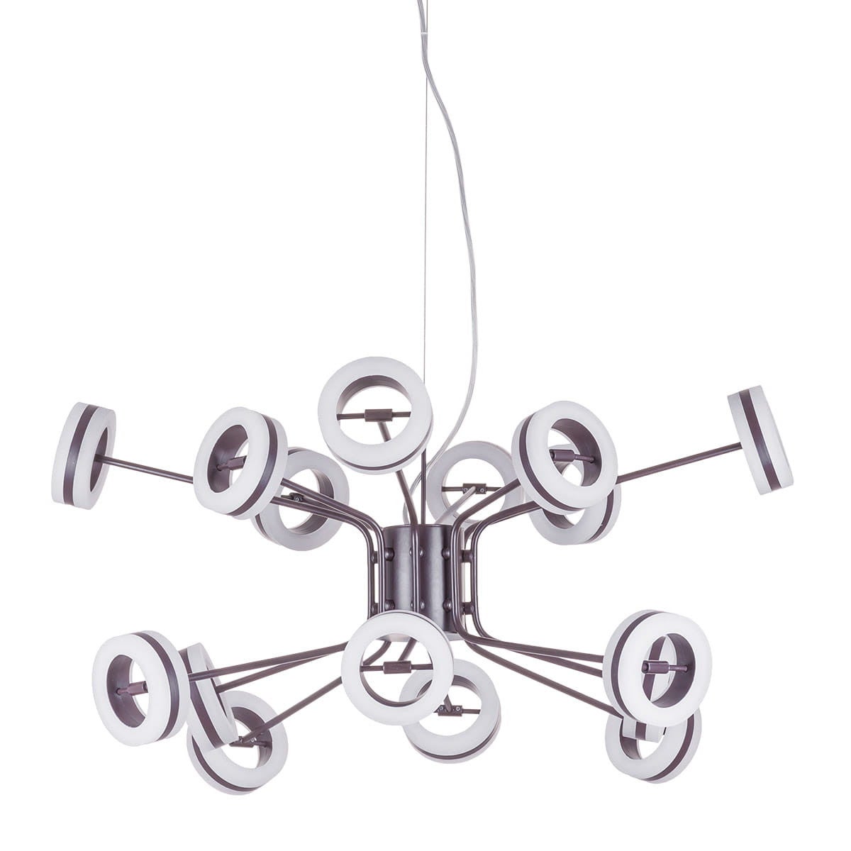 Żyrandol Metis LED 76.8W Ciepła biel 4900lm biało-brązowa wym:120x76x76cm Italux