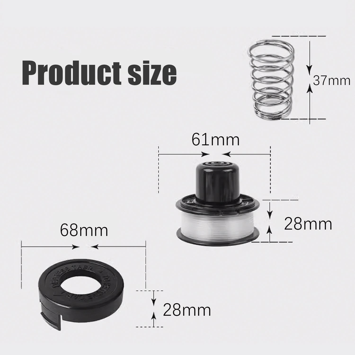 Bobine Filo Per Decespugliatore Black &amp; Decker - 4 Pezzi Per Modelli GL250, GL310, GL360