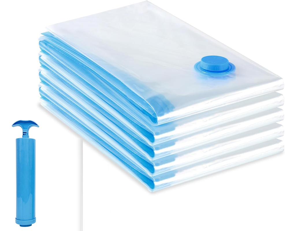 Sacsous Vide Voyage Lot 6 Sacs Sous Vide Vêtements - 3 Tailles Avec Pompe à Main Pour Voyage Sac Sous Vide Vetement