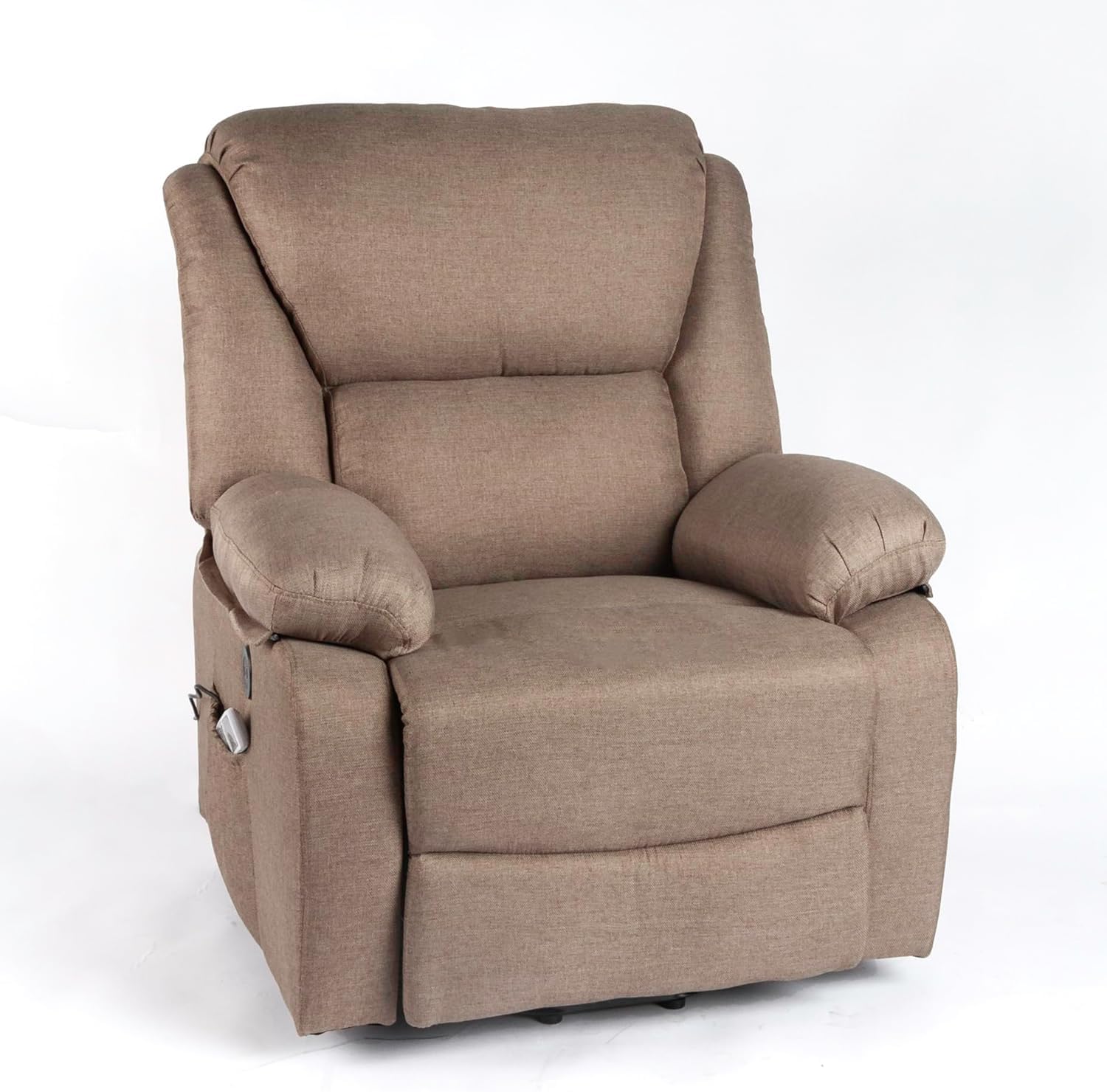 Dupi  Sillón Relax Eléctrico Masaje Chicago, Sillón Masaje,Con Calor Lumbar, Reclinable,Microfibra (Capuchino) , Leroy Merlin