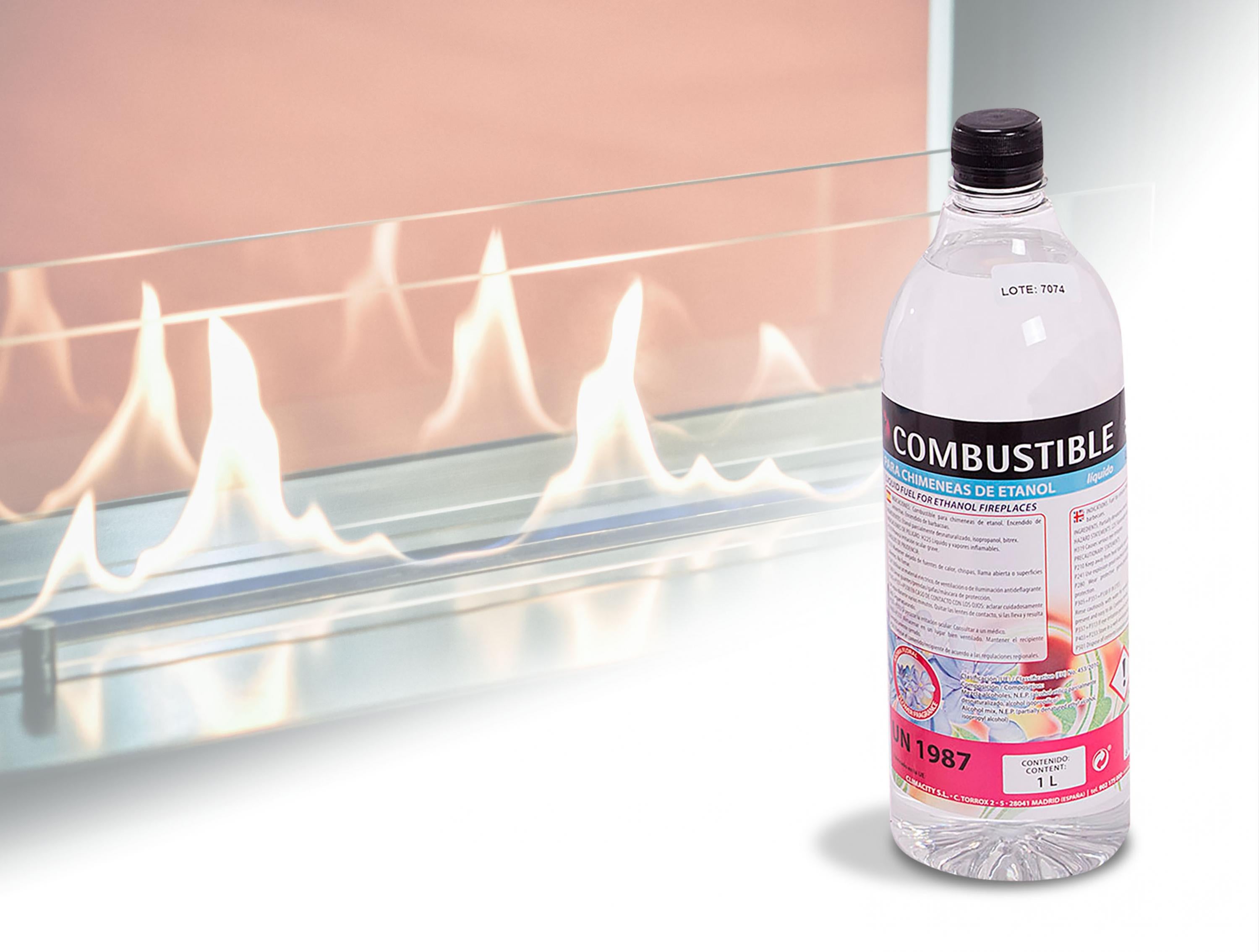 Combustible Etanol de origen natural aroma neutro Caja 12 Botellas de 1L - 2