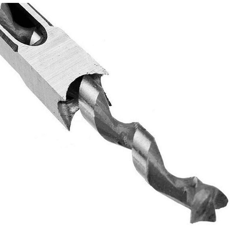 Jeu de forets à trous carrés de 4 pièces, forets à bois à trous carrés, ciseau à mortaise de perçage de trous carrés - 2