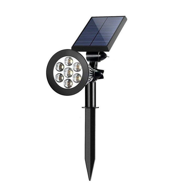 Wodoodporny zewnętrzny reflektor solarny - 7 białych diod LED