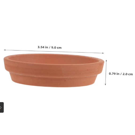 Lot De 5 Soucoupes Pour Pots De Fleurs En Terre Cuite - 7.8x7.8x2 Cm, étanches, Pour Intérieur Et Extérieur - 3