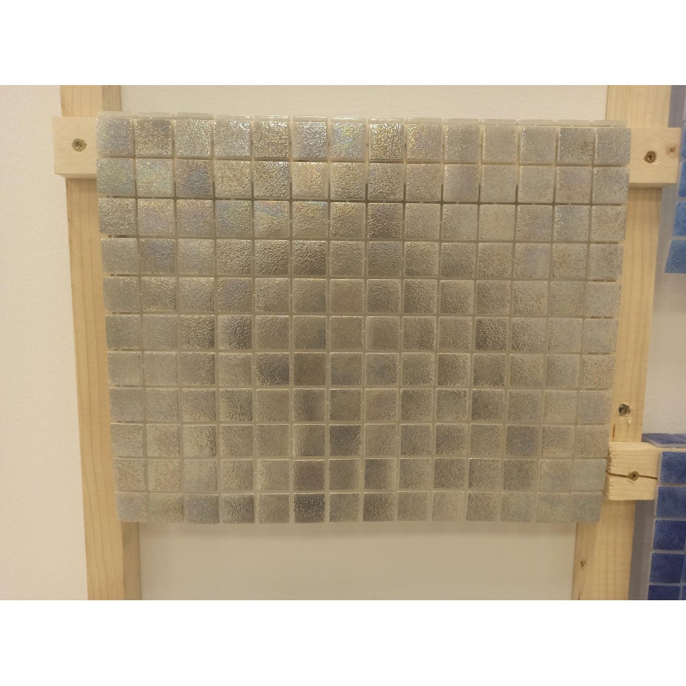 Mosaïque en émaux de verre Luxe gris irisé 2.5x2.5 cm - 4