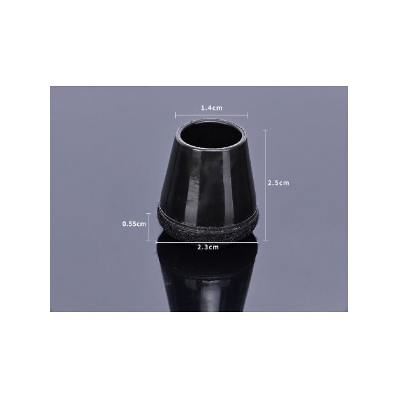 Lot de 20 protège-pieds de chaise en feutre (14-20 mm) pour éviter les rayures au sol (noir) - 2