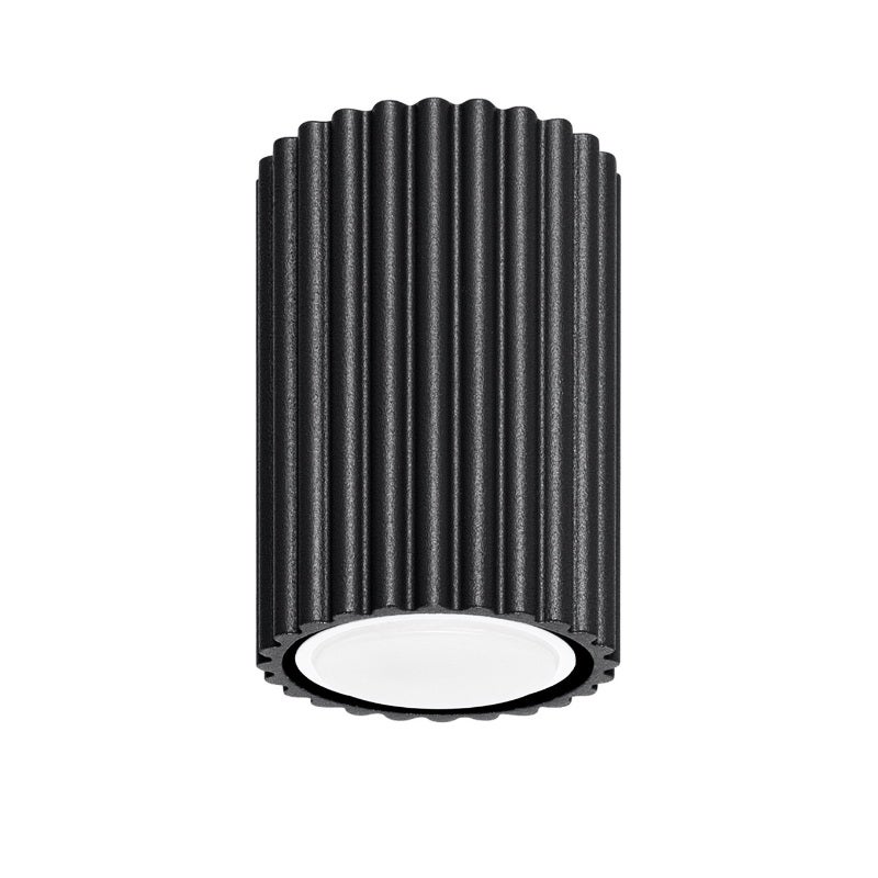 Reflektor sufitowy spot natynkowy Karbon okrągły czarny 1xGU10x10W wym: 10 x 6,5 x 6,5 cm aluminium Sollux Lighting