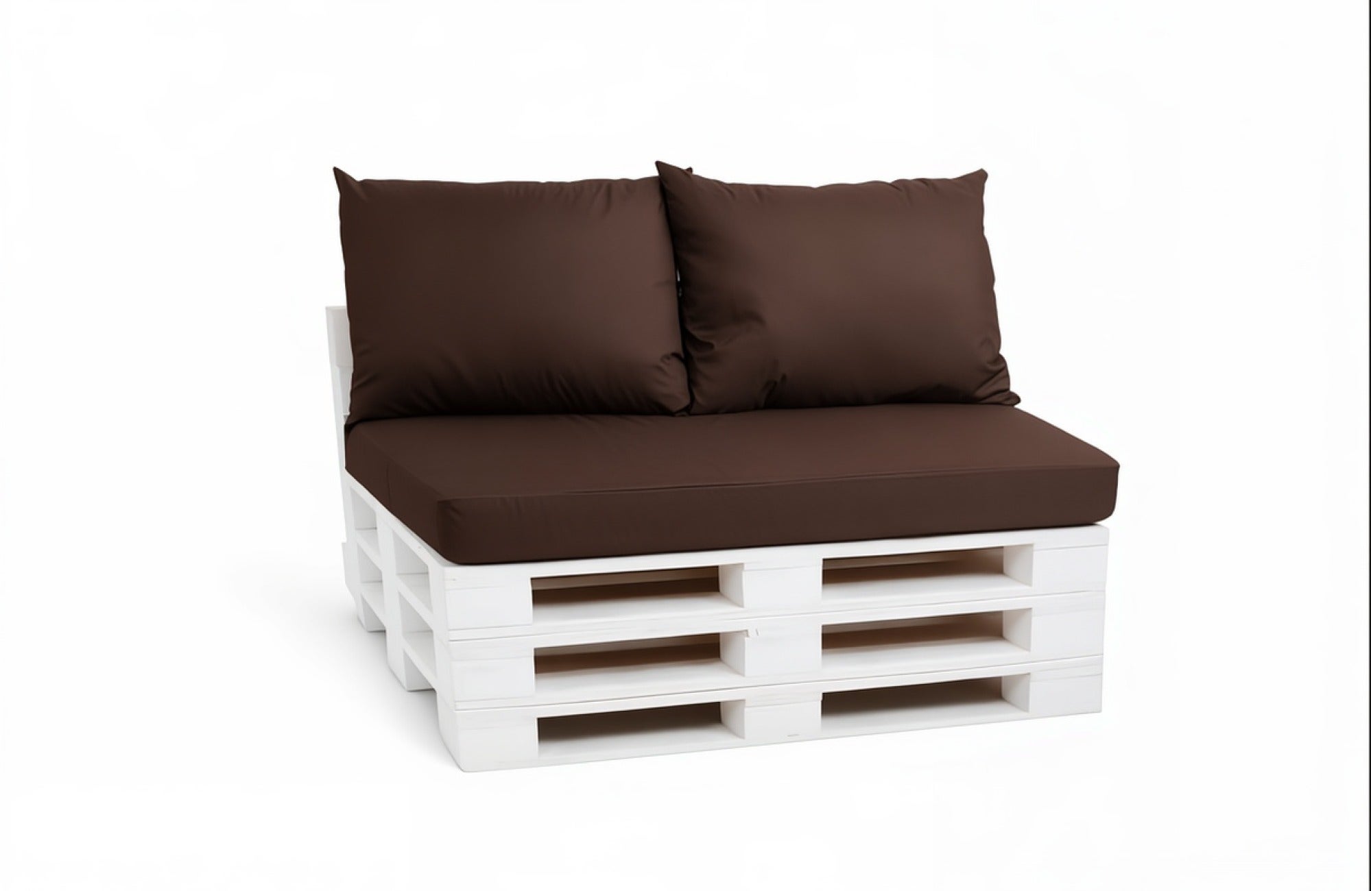 Zestaw poduszek na meble z palet 120x40 cm + 2x 60x50 cm, kolor brązowe, zdejmowane pokrowce, do ogrodu i na balkon