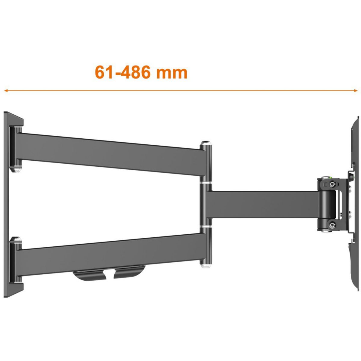 Support mural TV ESSENTIELB Mouv'TV 19-28'' Noir - 3