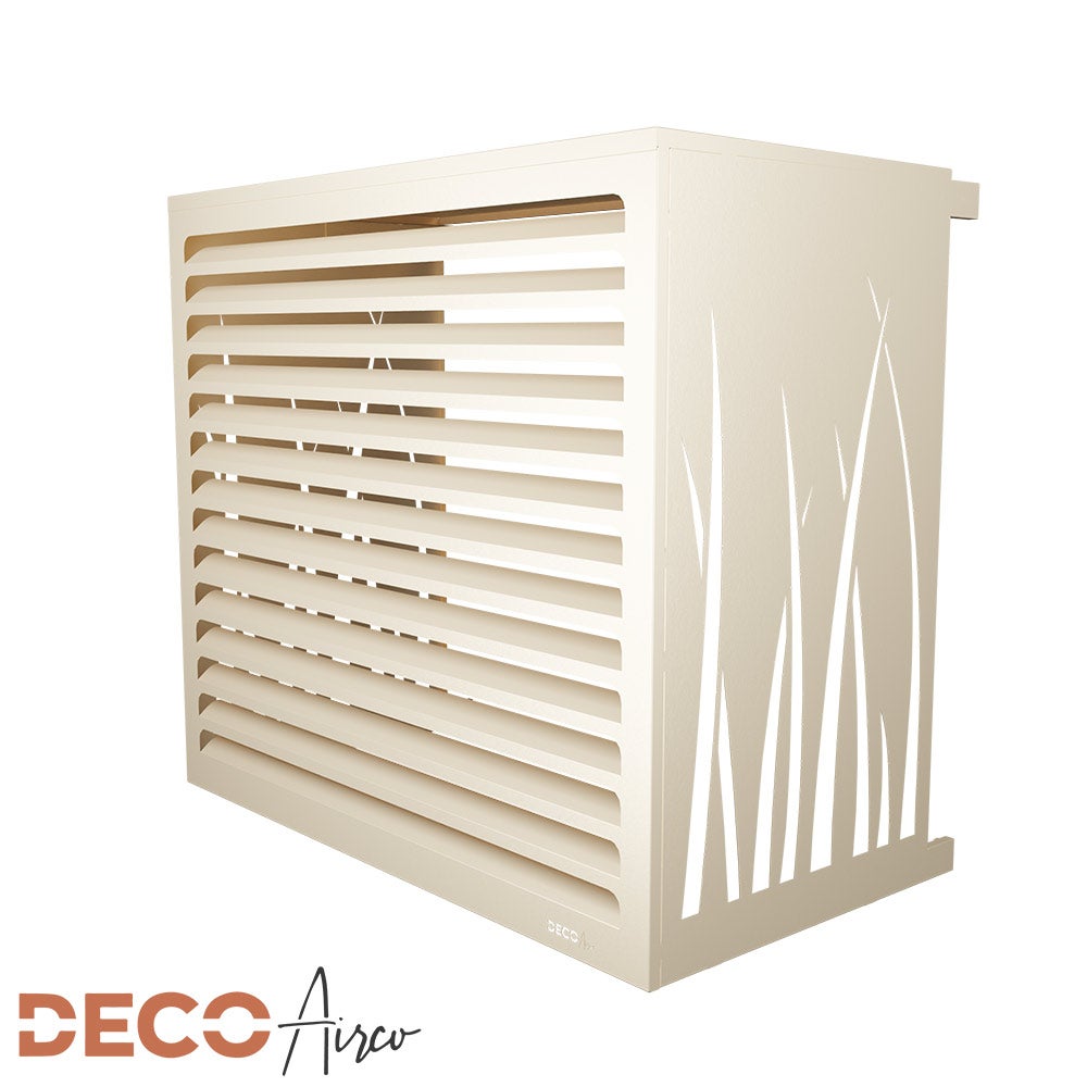 Funda para aire acondicionado exterior decoairco tamaño l marfil claro (al:100, l:110, p:60 cm)