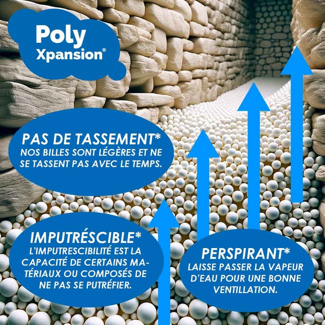Billes de polystyrène, sac de 1400 litres pour béton allégé avec Billes de polystyrène, sac de 1400 litres pour béton allégé avec