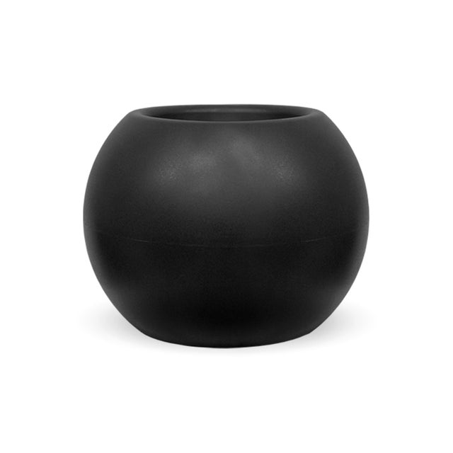 DALIA 50 - Pot rond pour plantes et fleurs en polyéthylène ø50,5x37 cm pour l'extérieur et l'intérieur très résistant. Couleur noir