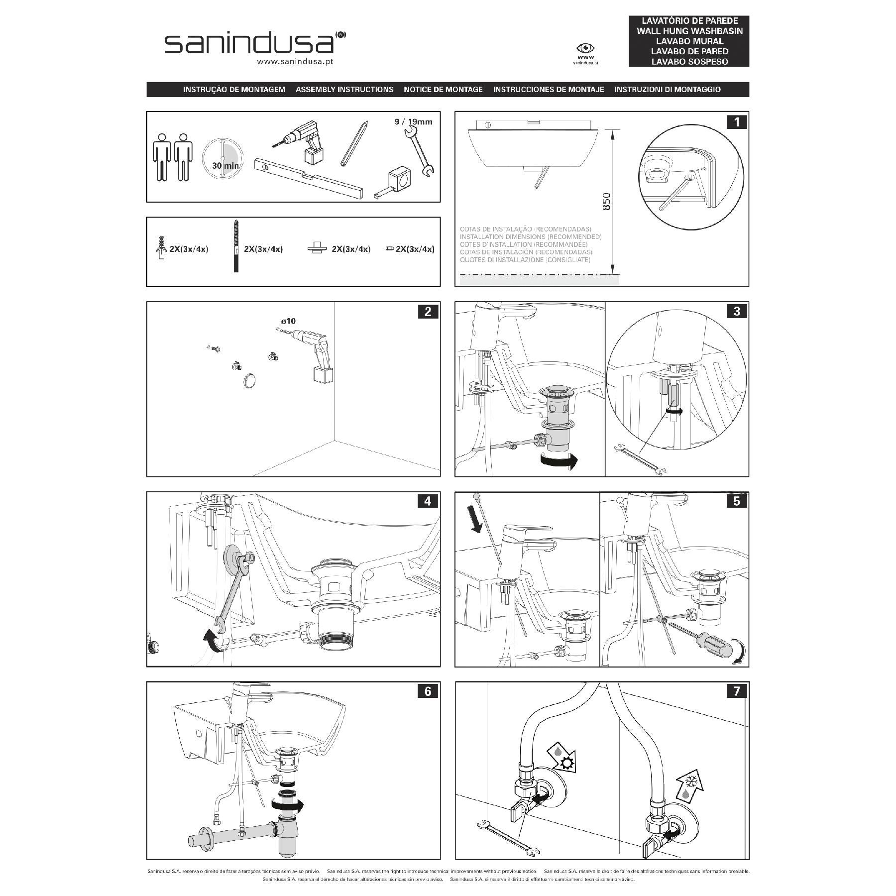 Lave mains d'angle mural céramique traditionnelle SANINDUSA 36x36 Sado blanc (robinet non inclus) - 5