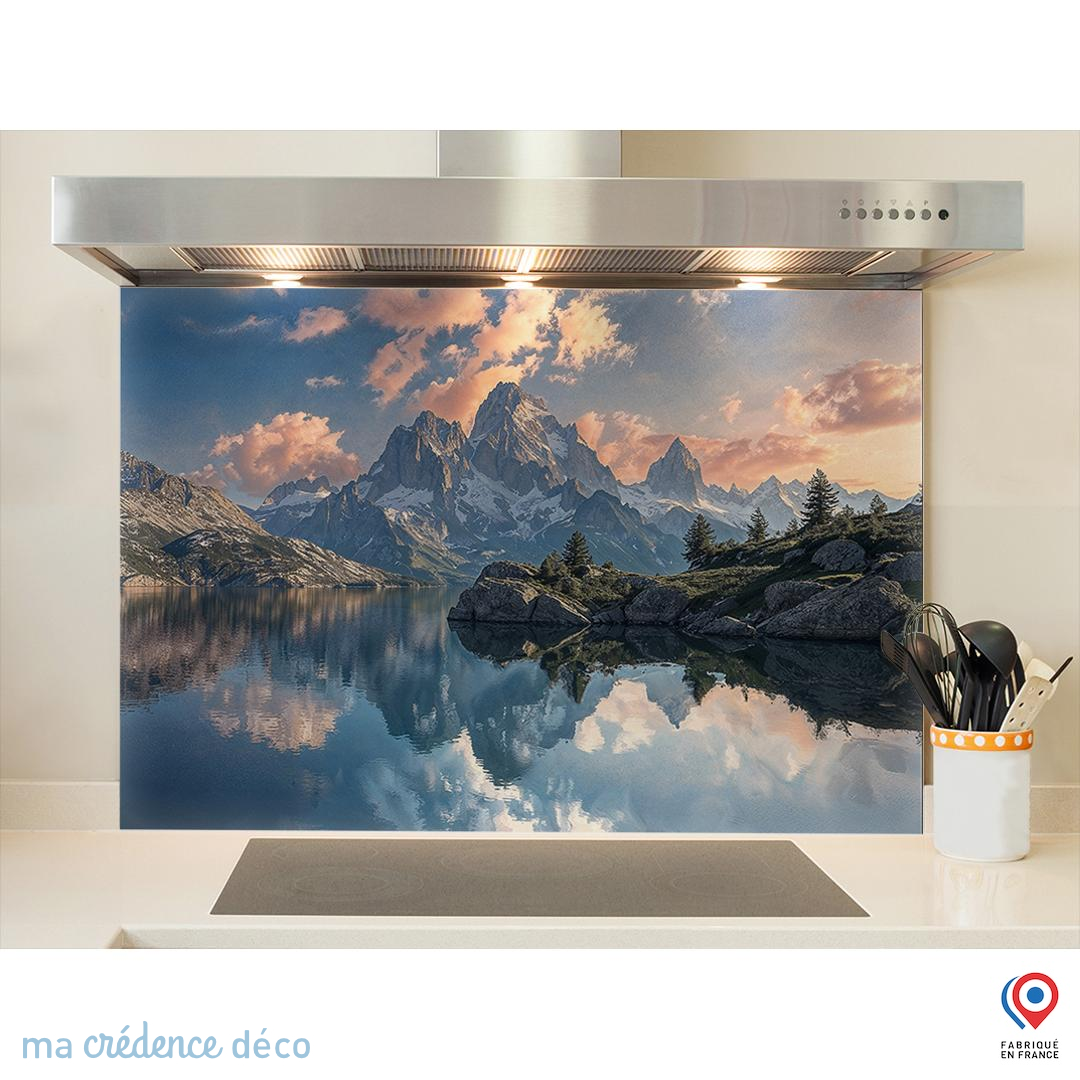Crédence en verre transparent 80x60 cm