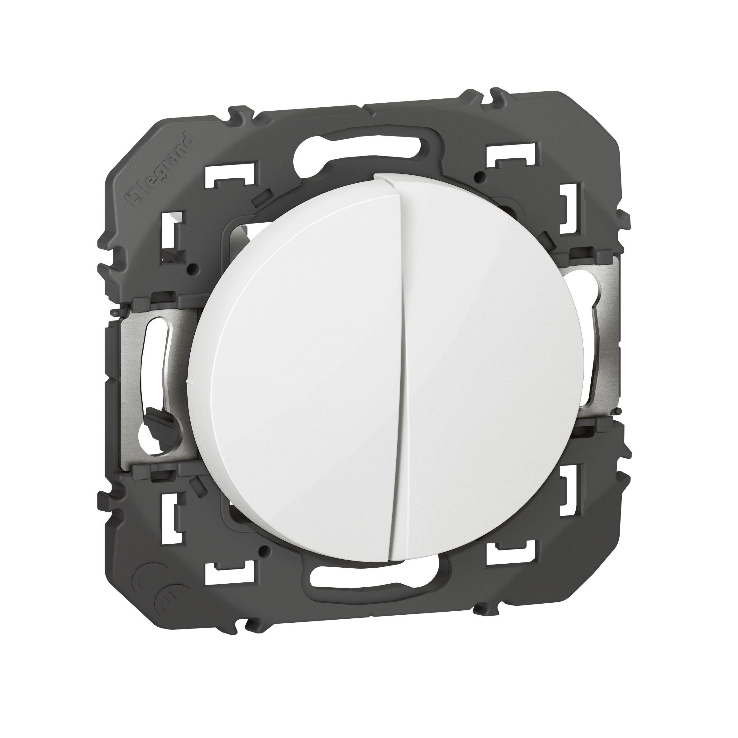 Double bouton poussoir Dooxie blanc - 3