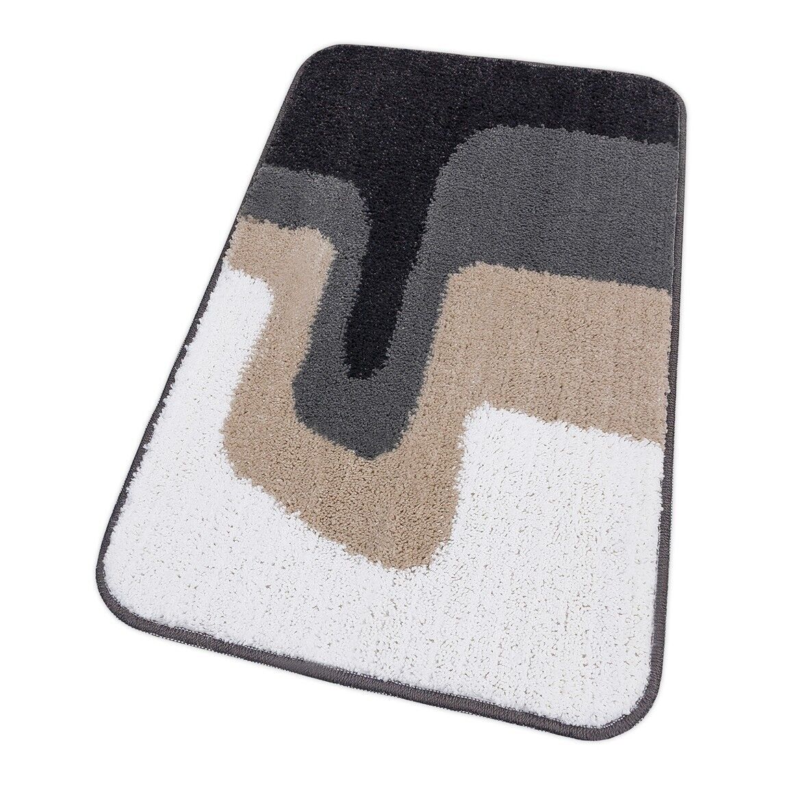 Mata łazienkowa 50x80 Cm Dywanik Przyłóżkowy Gładkie Włosy Miękki Absorbent Antypoślizgowy Zmywalny Szary