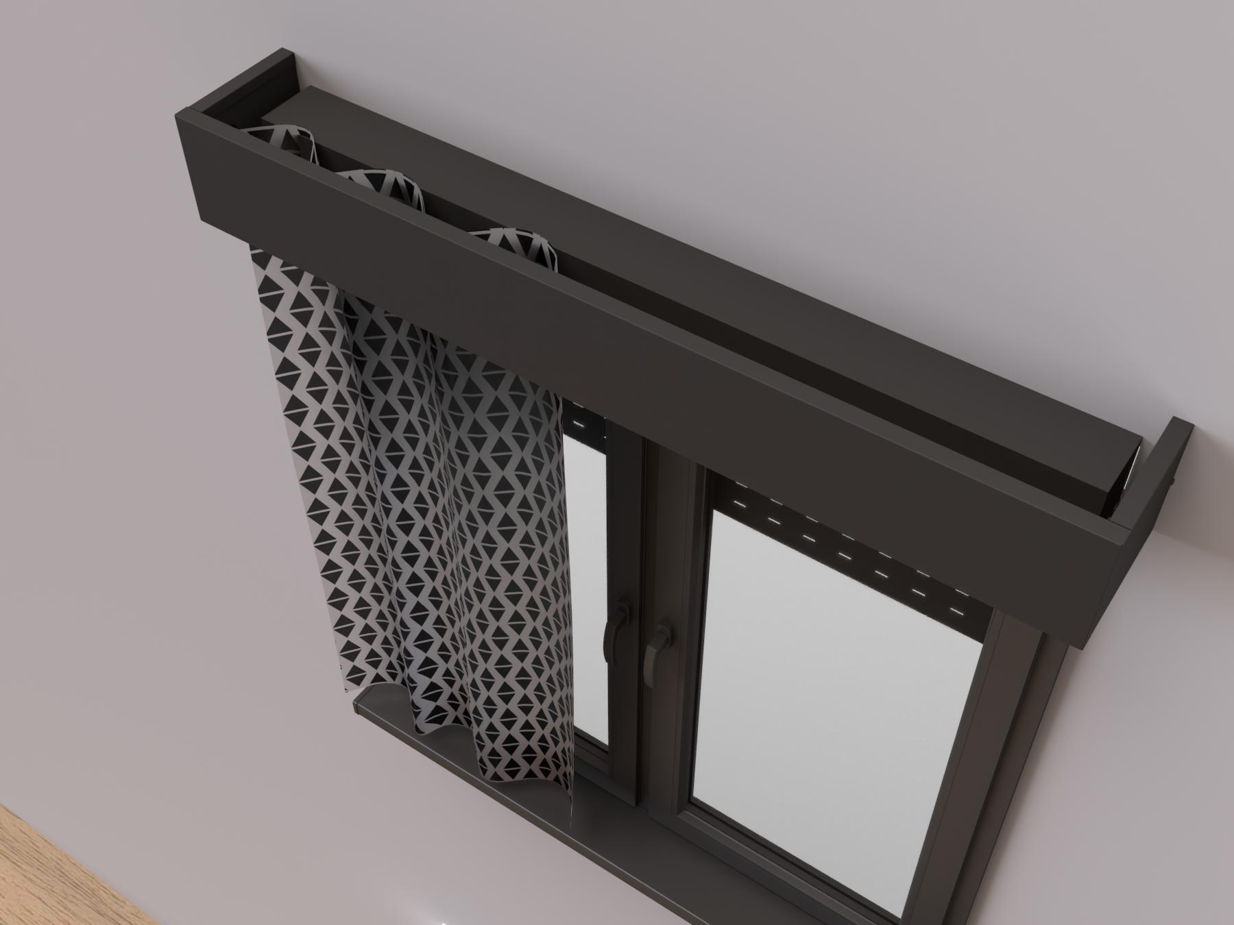 Cache coffre volet roulant 110 cm ATOLE - Gris anthracite RAL7016 - 5