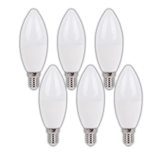 Lot 6 ampoules LED connectées E14 (LuzE) 2700/6500K 400lm 5W WiFi - Voltman