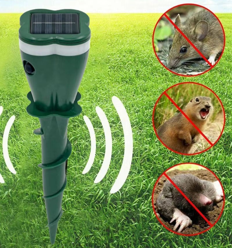 Répulsif Solaire Anti-Taupes Lot De 2 - Ultrasons Et Vibrations, étanche IP65, Pour Jardin Et Pelouse