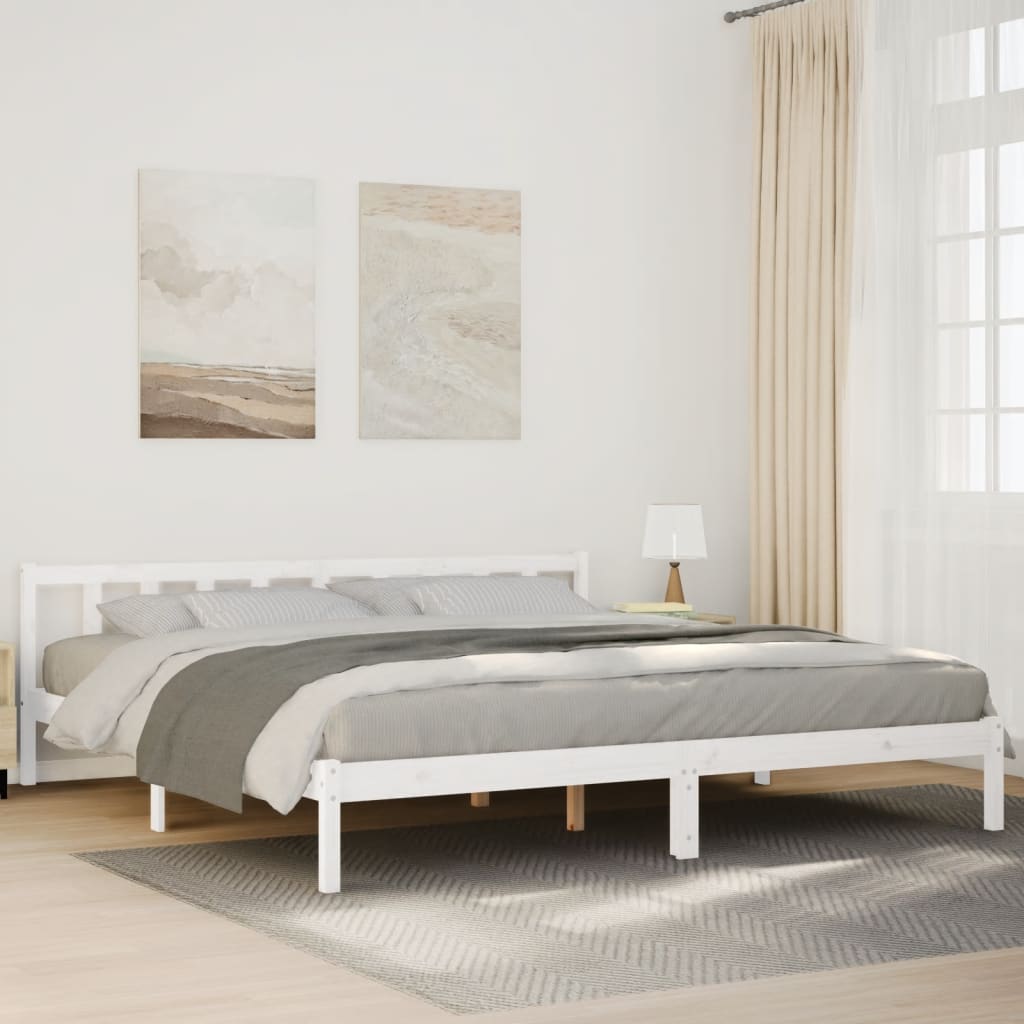 Dłuższe łóżko bez materaca 180x210 cm lite drewno sosnowe