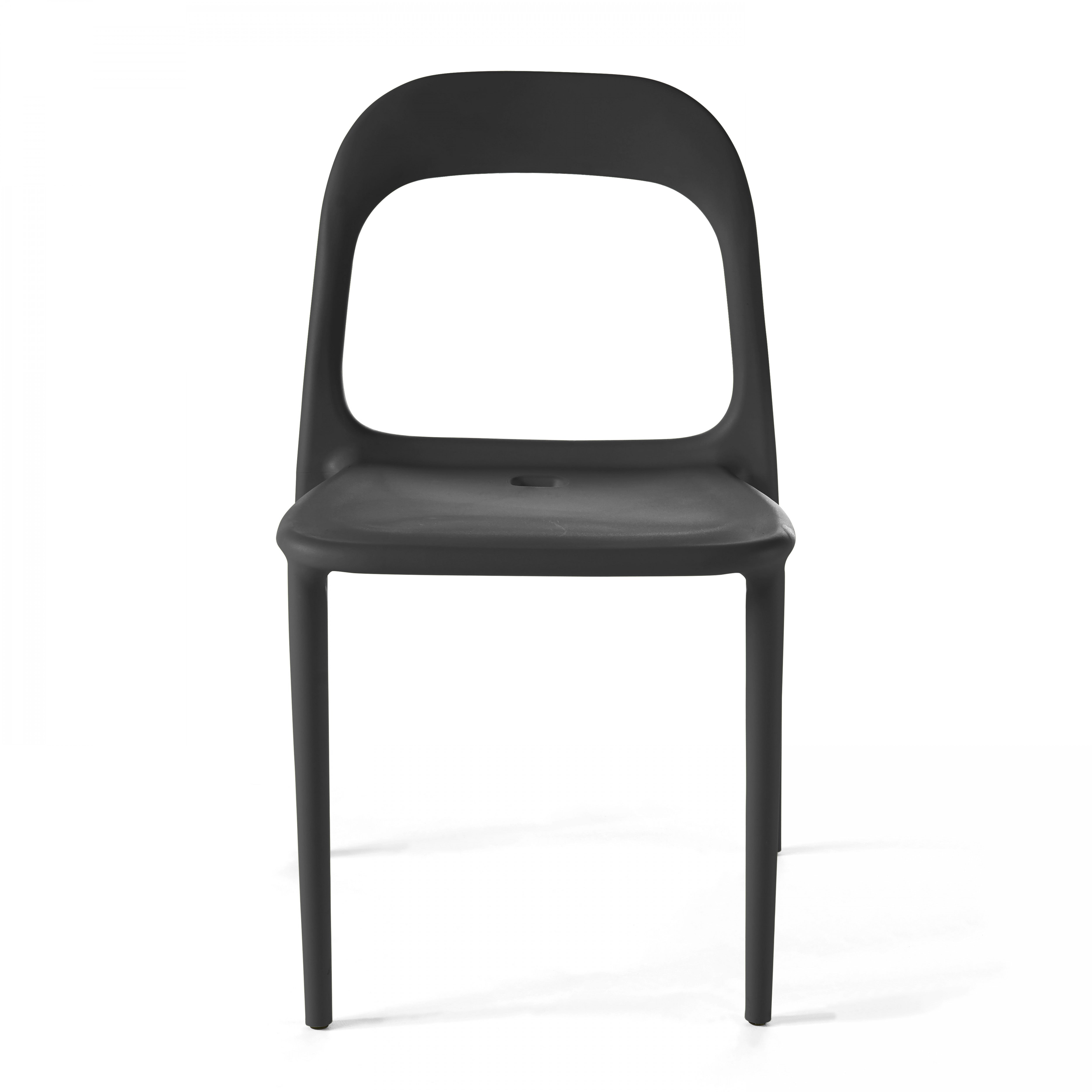 Chaise de jardin sans coussin Milan en Plastique Noir - 5