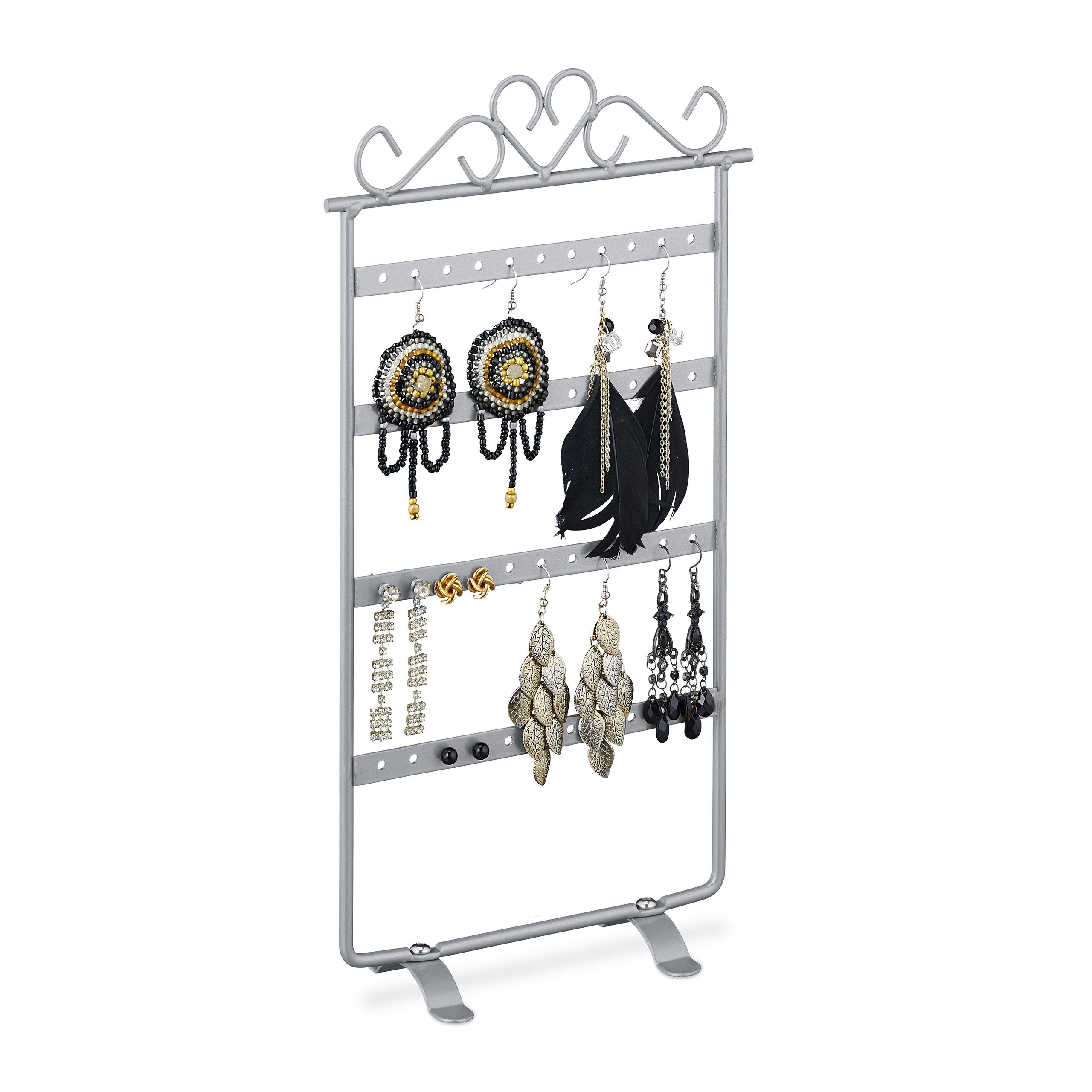 R&F Srls Espositore Portagioie Misto Rame - Porta Orecchini, Bracciali E Collane Da Banco