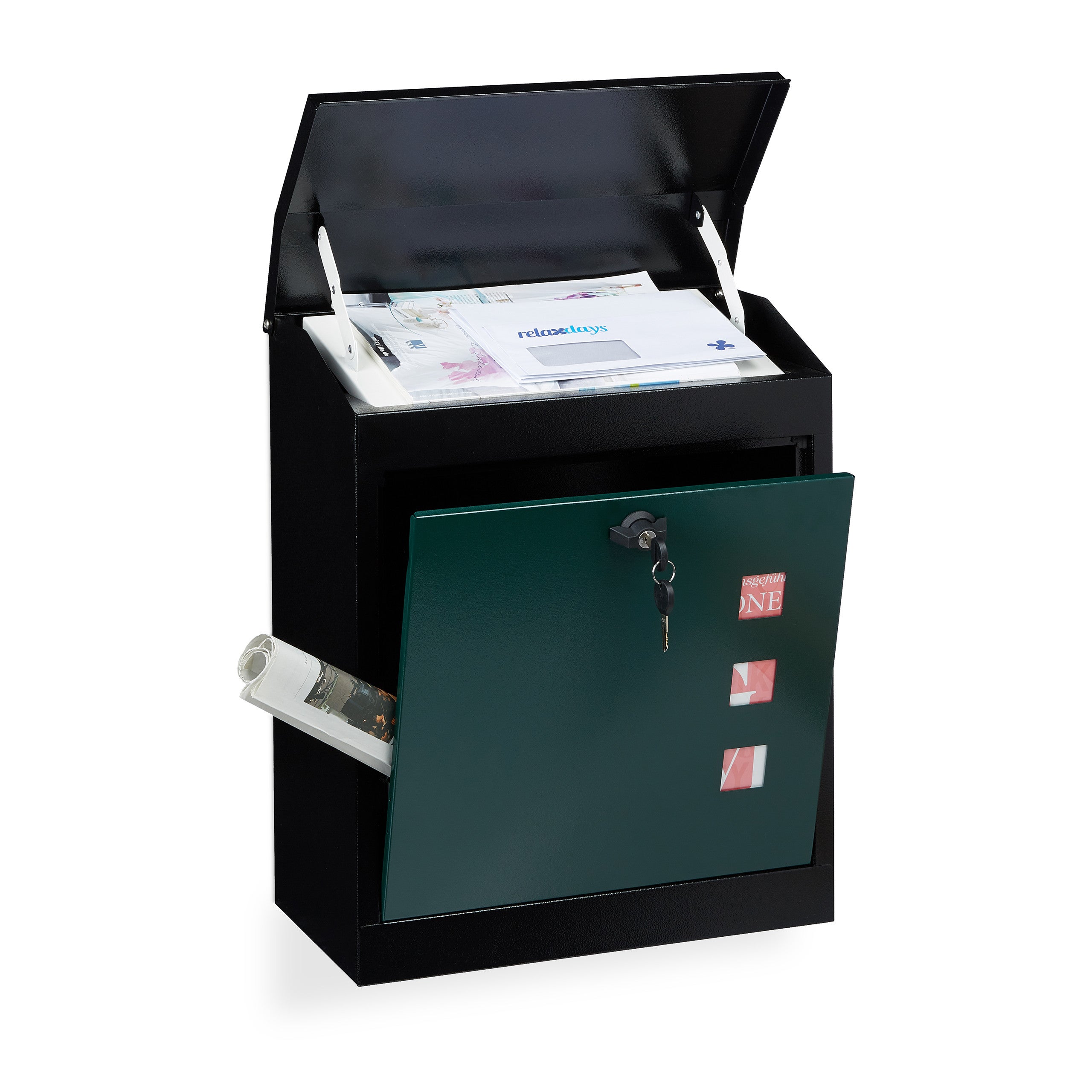 Buzón, 2 Llaves, 41 X 37 X 16 Cm, Techo Superpuesto, Incl