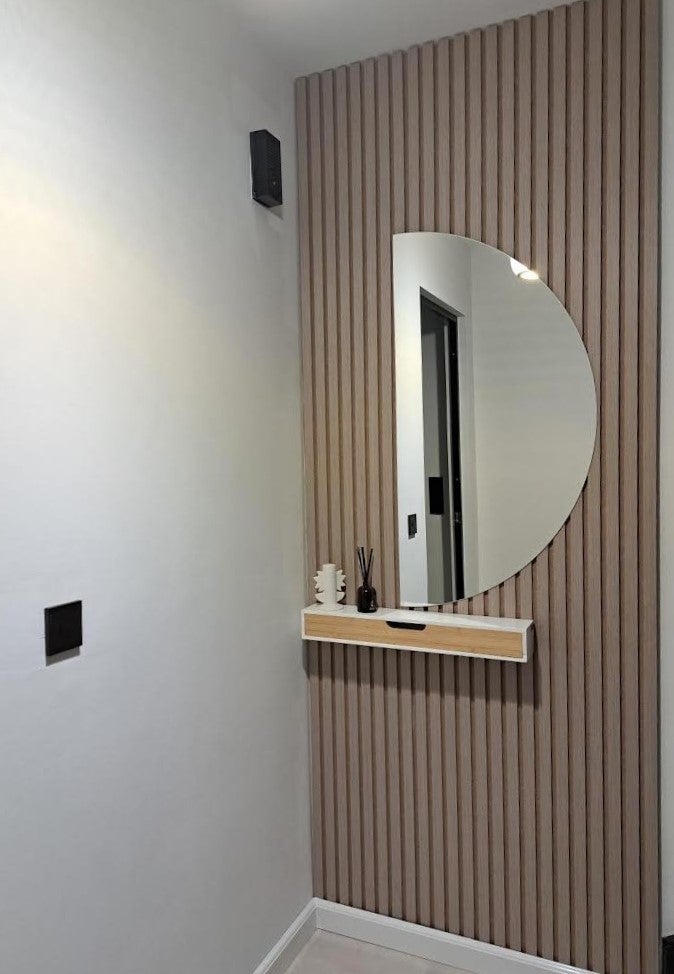 Paneles Isodeco 3D acústicos MDF de madera roble claro beige 270x60x1,8cm - 4