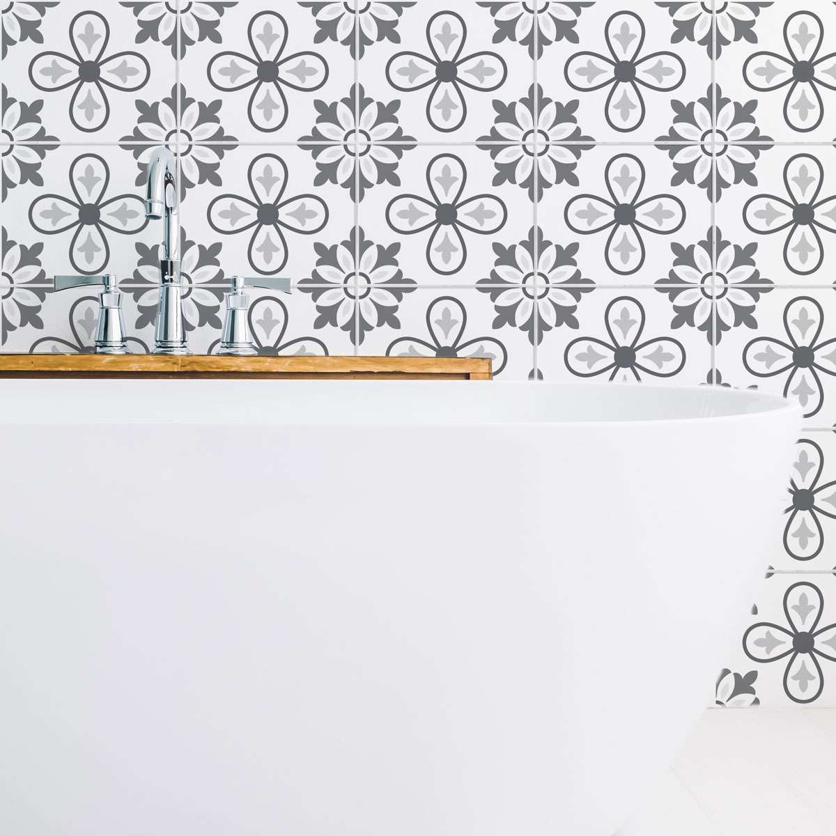 Alzatina Adesiva Per Cucina - Effetto Piastrelle Di Cemento | Leroy Merlin - Foto 4