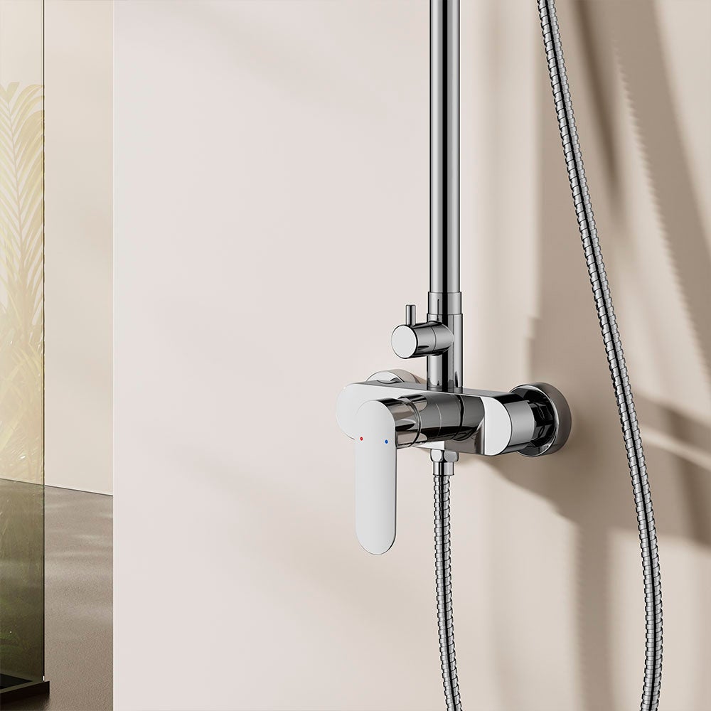 Columna Ducha Monomando Baikal Cromo acabamento cromado, cartucho cerâmico, material inoxidável AISI 304, torneiras modernas casa de banho - 3