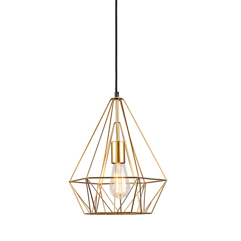 Inteligentna lampa wisząca industrialna złota z WiFi ST64 - Carcass