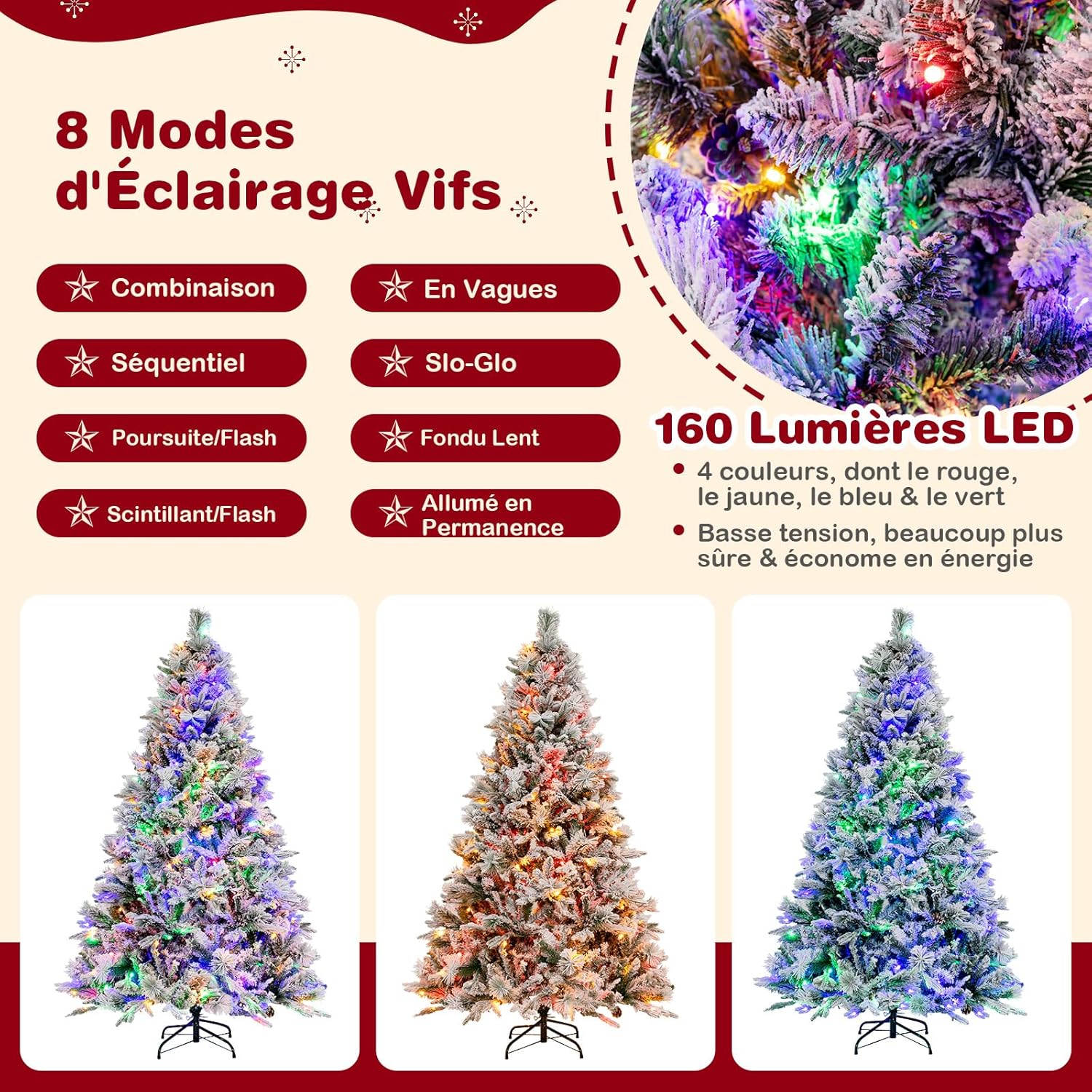 Mini Albero Di Natale 60 Cm Con Luci LED – Pigne, Bacche Rosse E Base In Lino