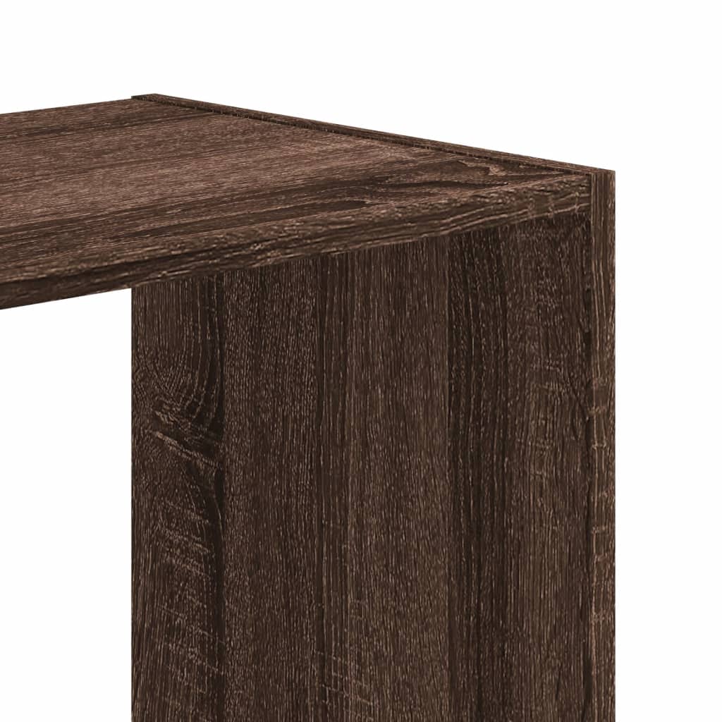 Bibliothèque chêne marron 68,5x32x68,5 cm bois d'ingénierie vidaXL - 7