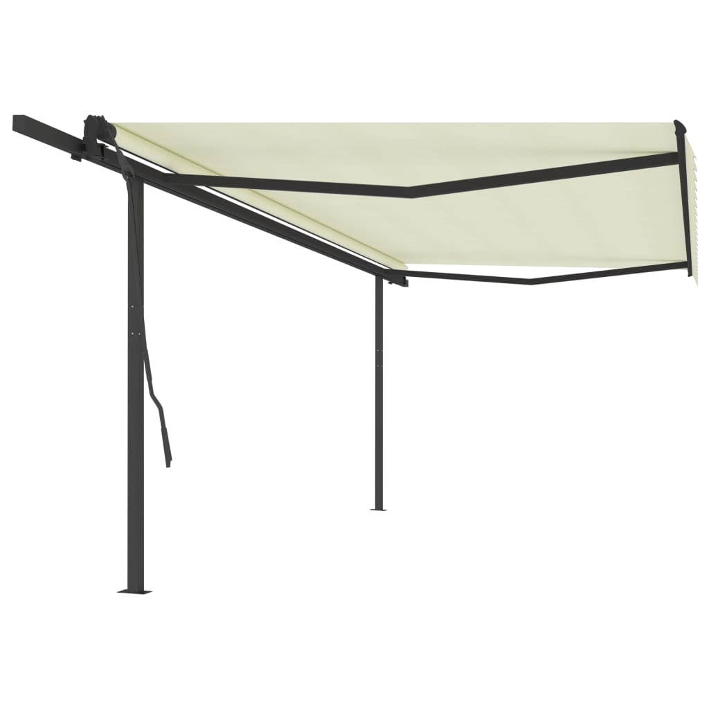 vidaXL Tenda da Sole Retrattile Manuale con LED 3x2,5m Antrace