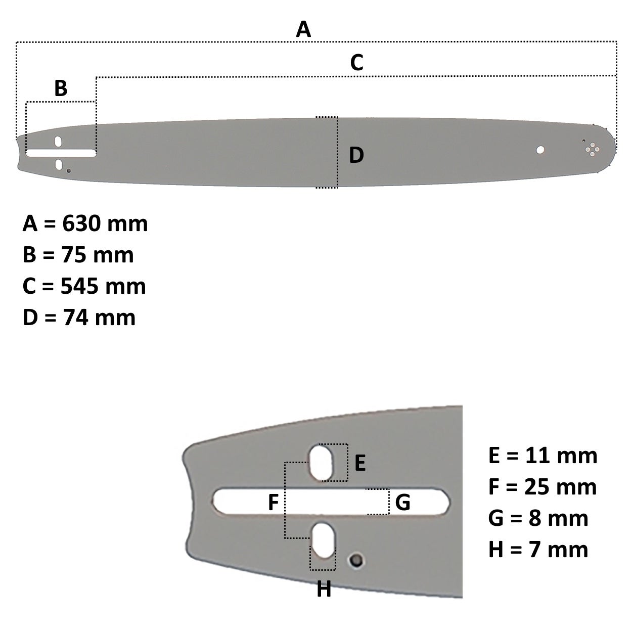 Barra Guida E Catena Per Sega A Catena 28'' 3/8" 0,063" 92DLC Per - Foto 2