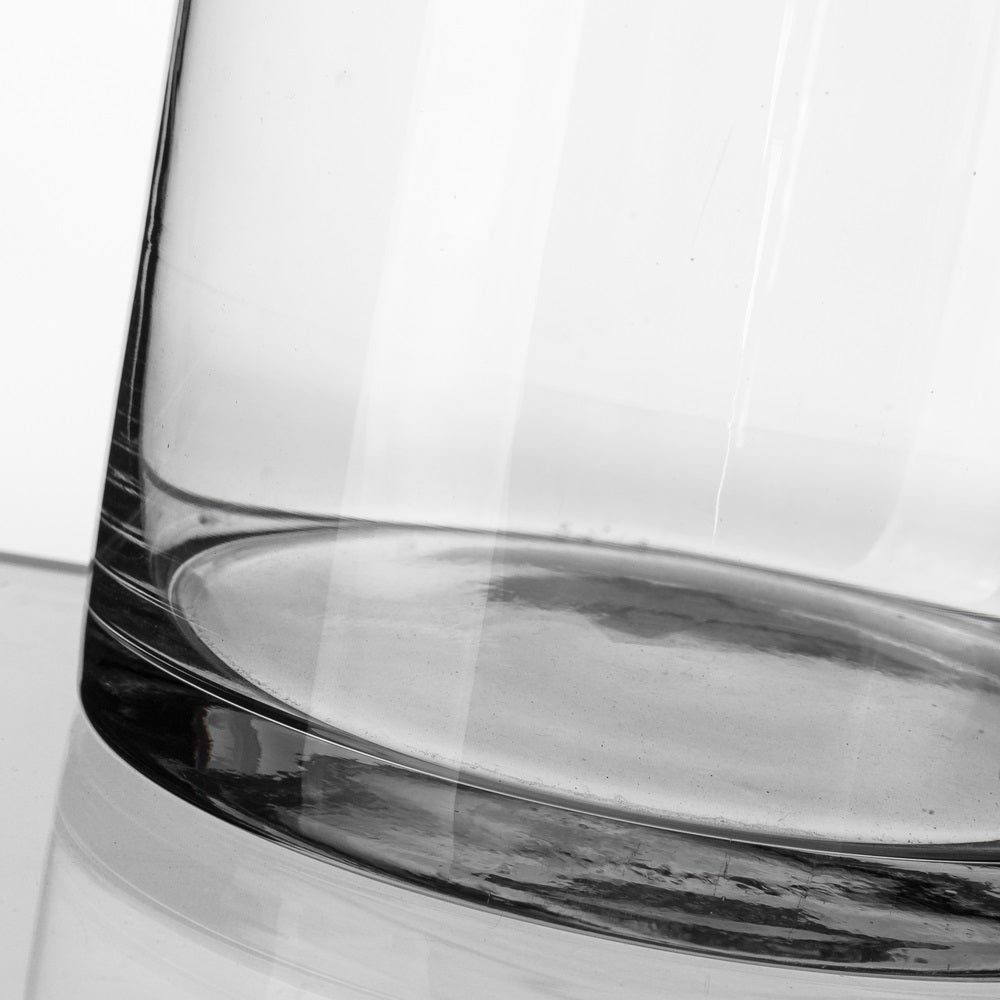 Vase cylindrique en verre transparent - 2